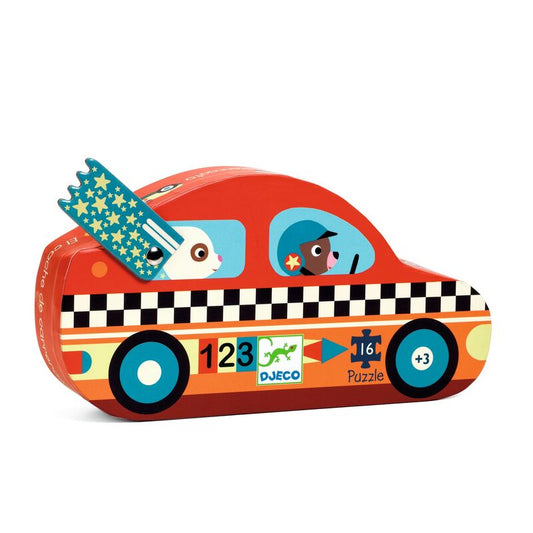 Djeco The Racing Car 16pc Silhouette Puzzle
