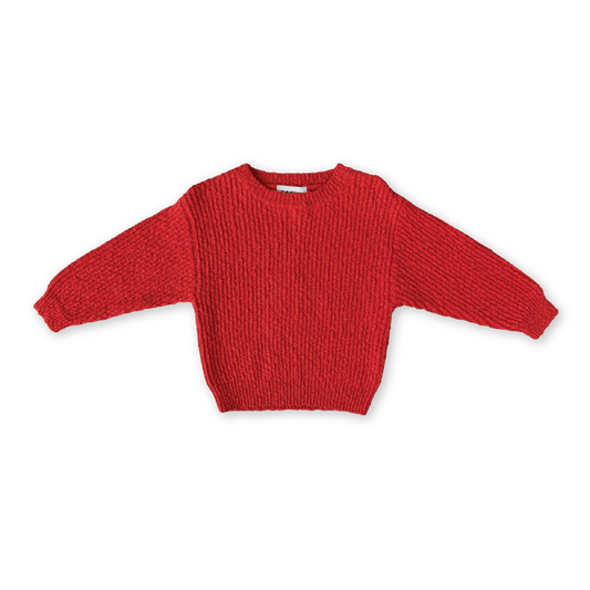 Grown Organic Textured Boucle Knit Pull Over - Sauce