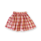 Grown Tomato Cotton Check Skirt