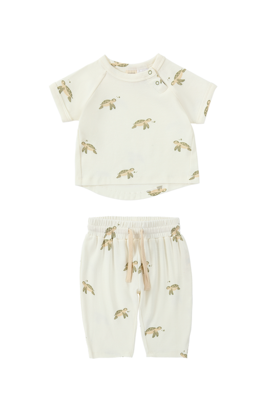 Susukoshi Boxy Tee x Summer Pant Set Turtle