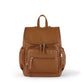 OiOi Mini Vegan Leather Signature Backpack Chestnut Brown