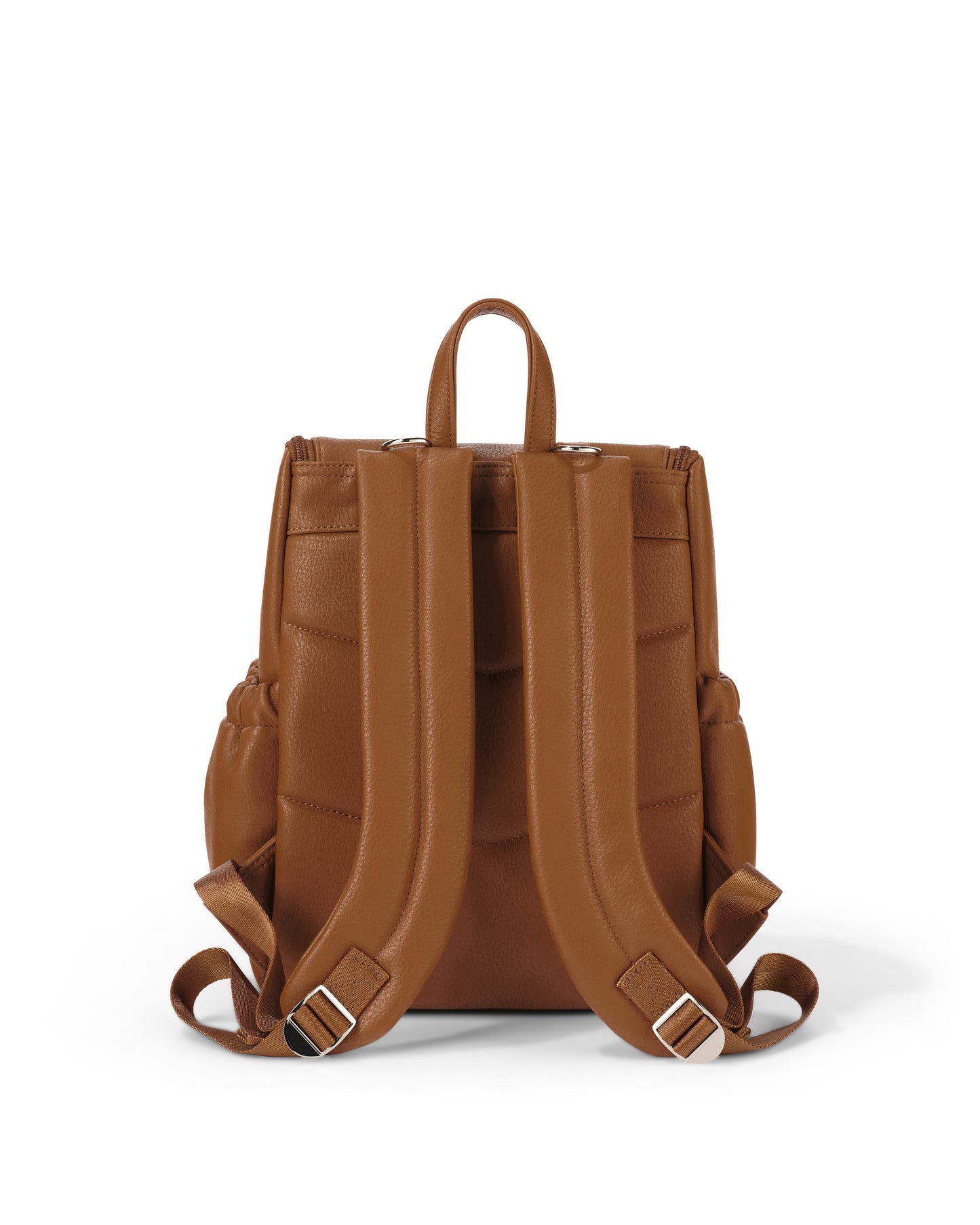 OiOi Mini Vegan Leather Signature Backpack Chestnut Brown