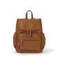 OiOi Mini Vegan Leather Signature Backpack Chestnut Brown