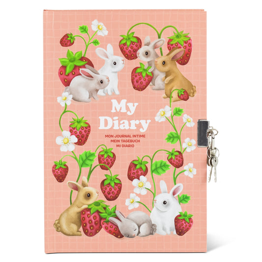 Tiger Tribe Lockable Diary Berry Bunny