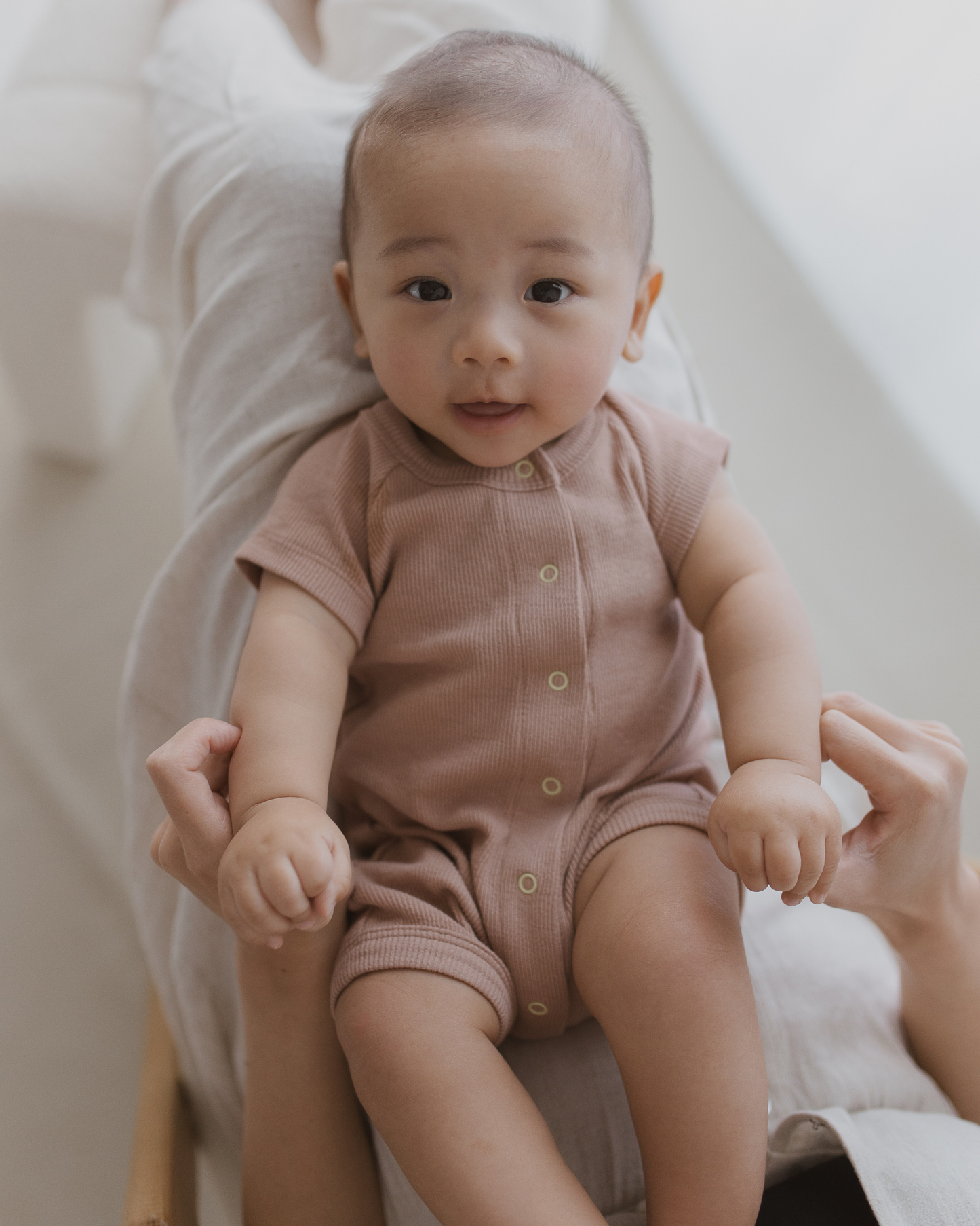 Susukoshi Snap Romper Terracotta