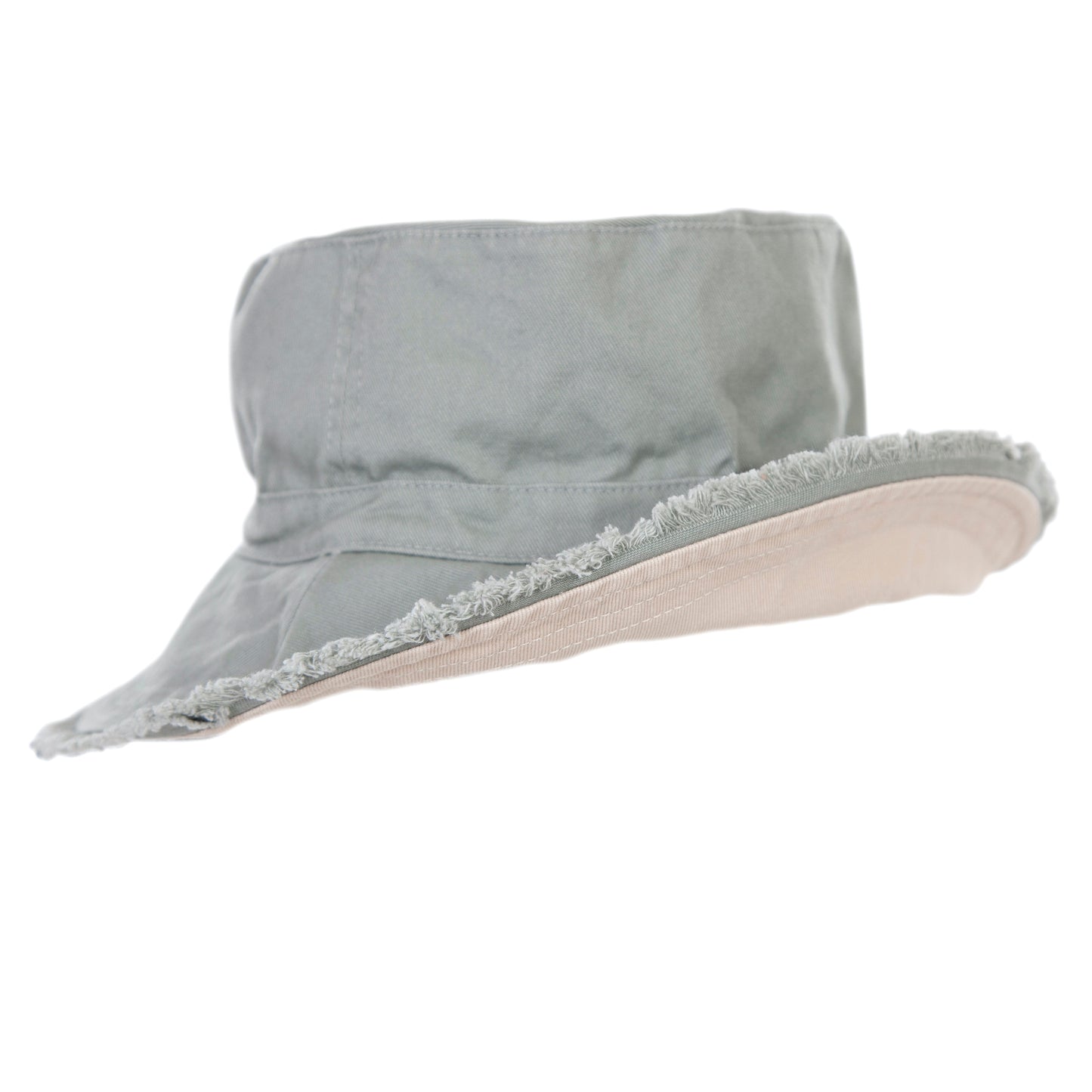 Acorn Frayed Bucket Hat Khaki