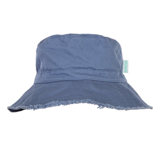 Acorn Frayed Bucket Hat Blue