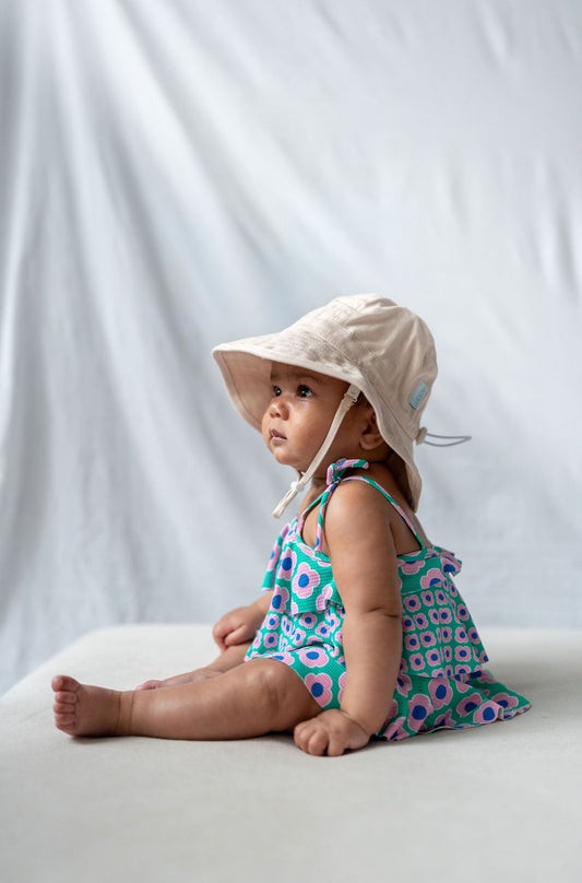 Acorn Wide Brim Infant Sunhat Vanilla