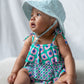 Acorn Wide Brim Infant Sunhat Blue