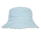 Acorn Frayed Bucket Hat Blue Seafoam