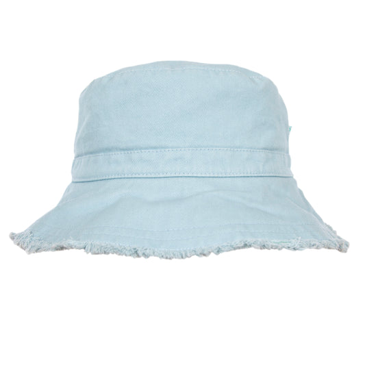 Acorn Frayed Bucket Hat Blue Seafoam