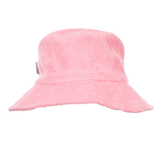 Acorn Terry Towelling Bucket Hat Light Pink