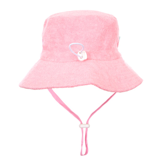 Acorn Terry Towelling Bucket Hat Light Pink