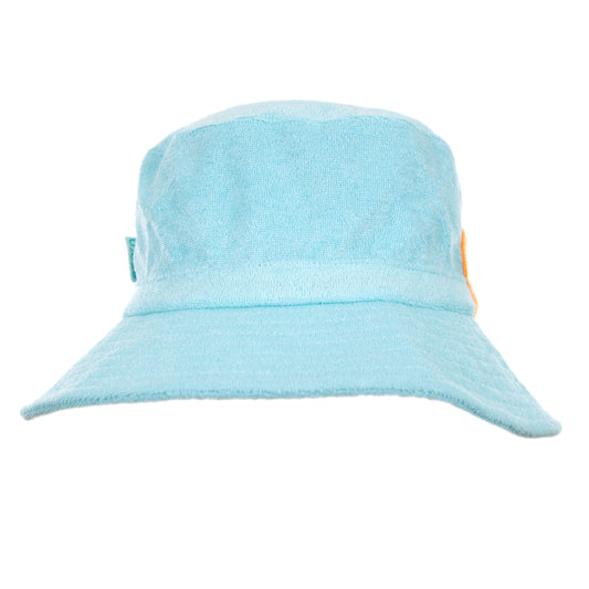 Acorn Terry Towelling Bucket Hat Light Blue