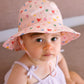 Acorn Floating Hearts Wide Brim Infant Hat