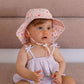 Acorn Floating Hearts Wide Brim Infant Hat