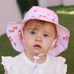 Acorn Striped Posy Wide Brim Infant Hat
