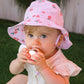 Acorn Striped Posy Wide Brim Infant Hat