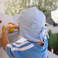 Acorn Blue Sprinkle Soft Jersey Flap Cap