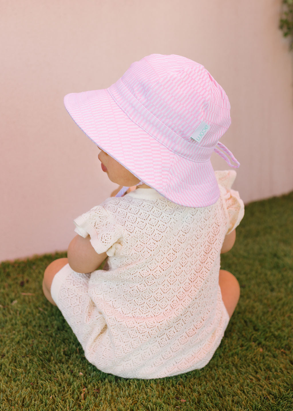 Acorn Pink Sprinkle Soft Jersey Sunhat