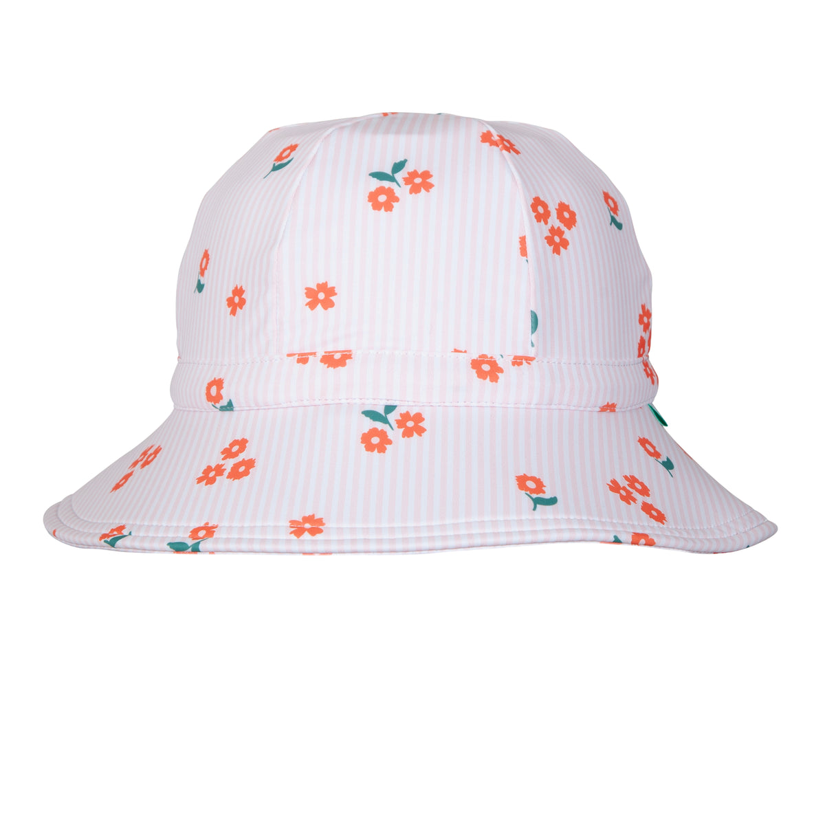 Acorn Striped Posy Wide Brim Swim Hat