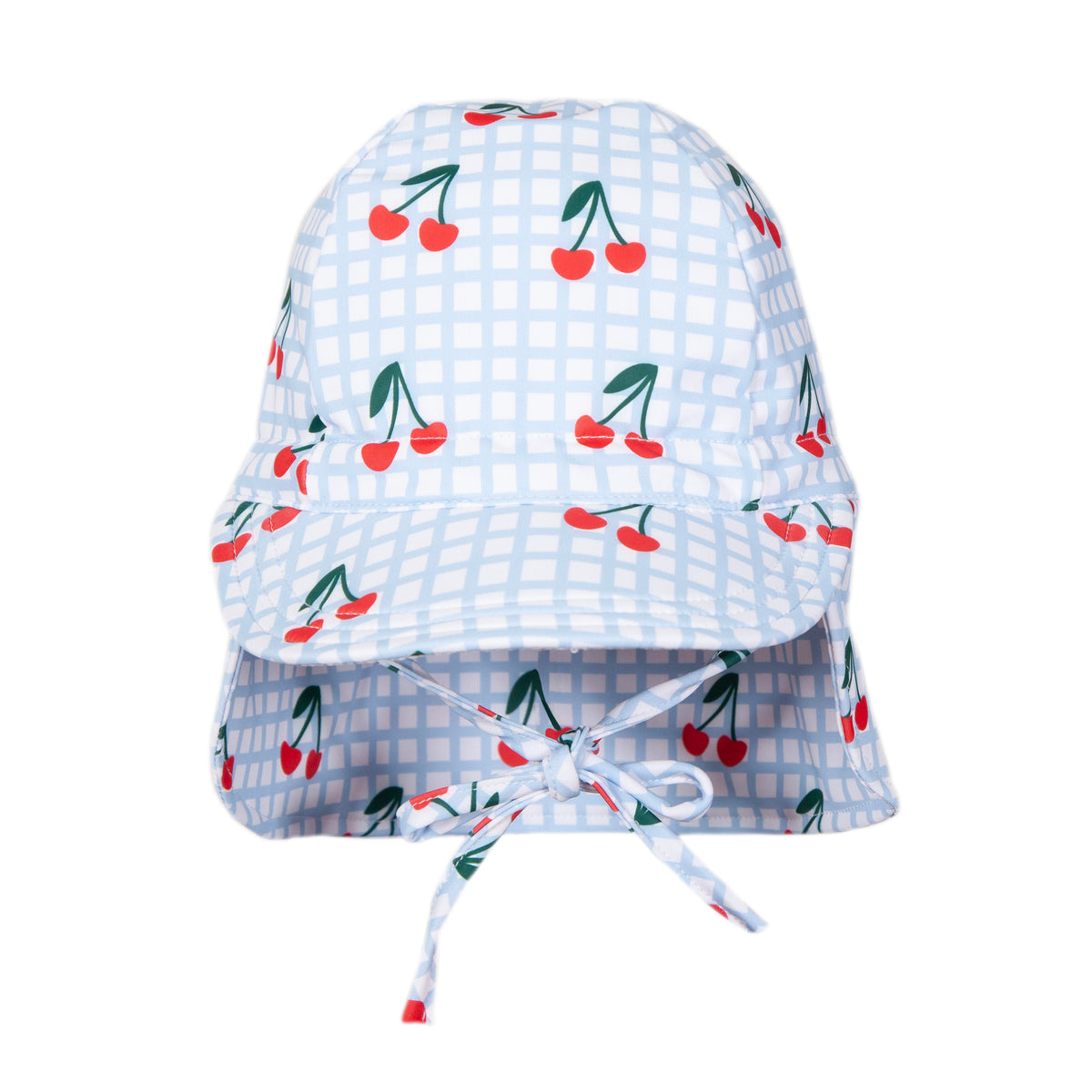Acorn Cherry Checks Swim Flap Cap