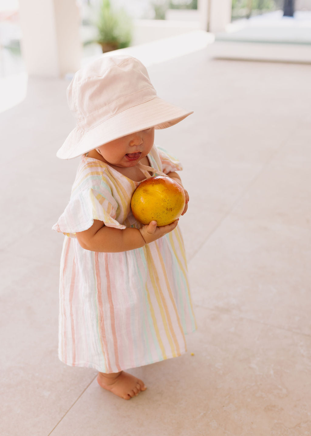 Acorn Oatmeal Wide Brim Bucket Hat