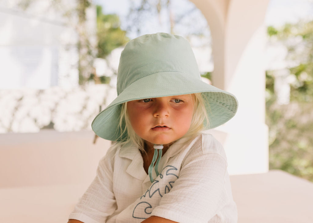 Acorn Sage Wide Brim Bucket Hat