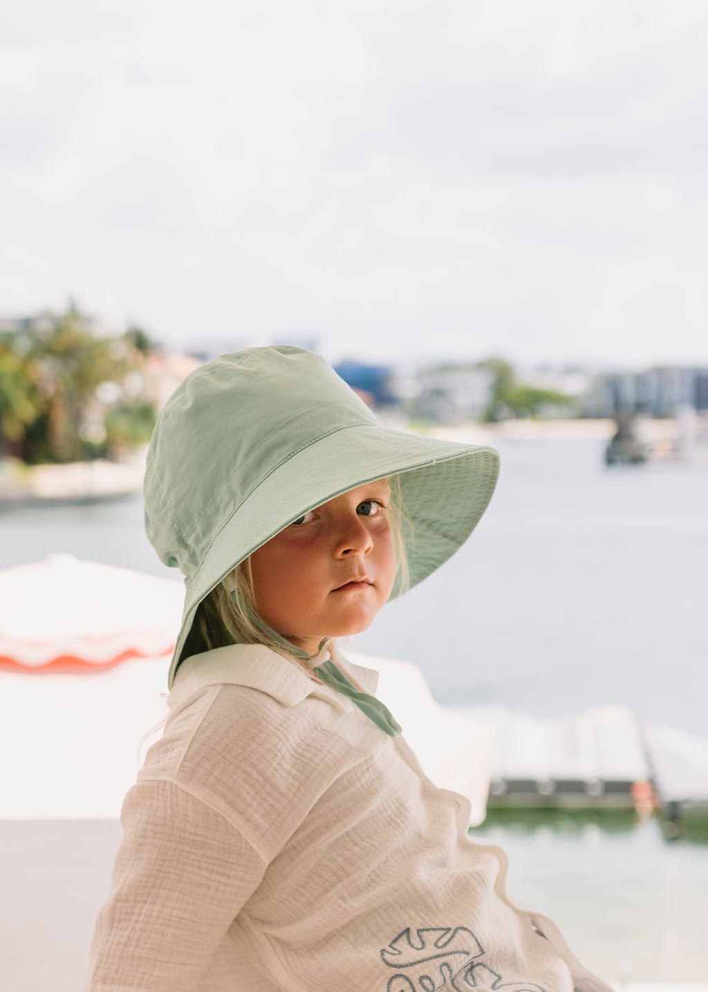 Acorn Sage Wide Brim Bucket Hat