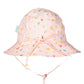Acorn Floating Hearts Reversible Wide Brim Sunhat