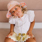 Acorn Floating Hearts Reversible Wide Brim Sunhat