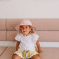 Acorn Floating Hearts Reversible Wide Brim Sunhat