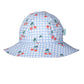 Acorn Cherry Checks Wide Brim Swim Hat