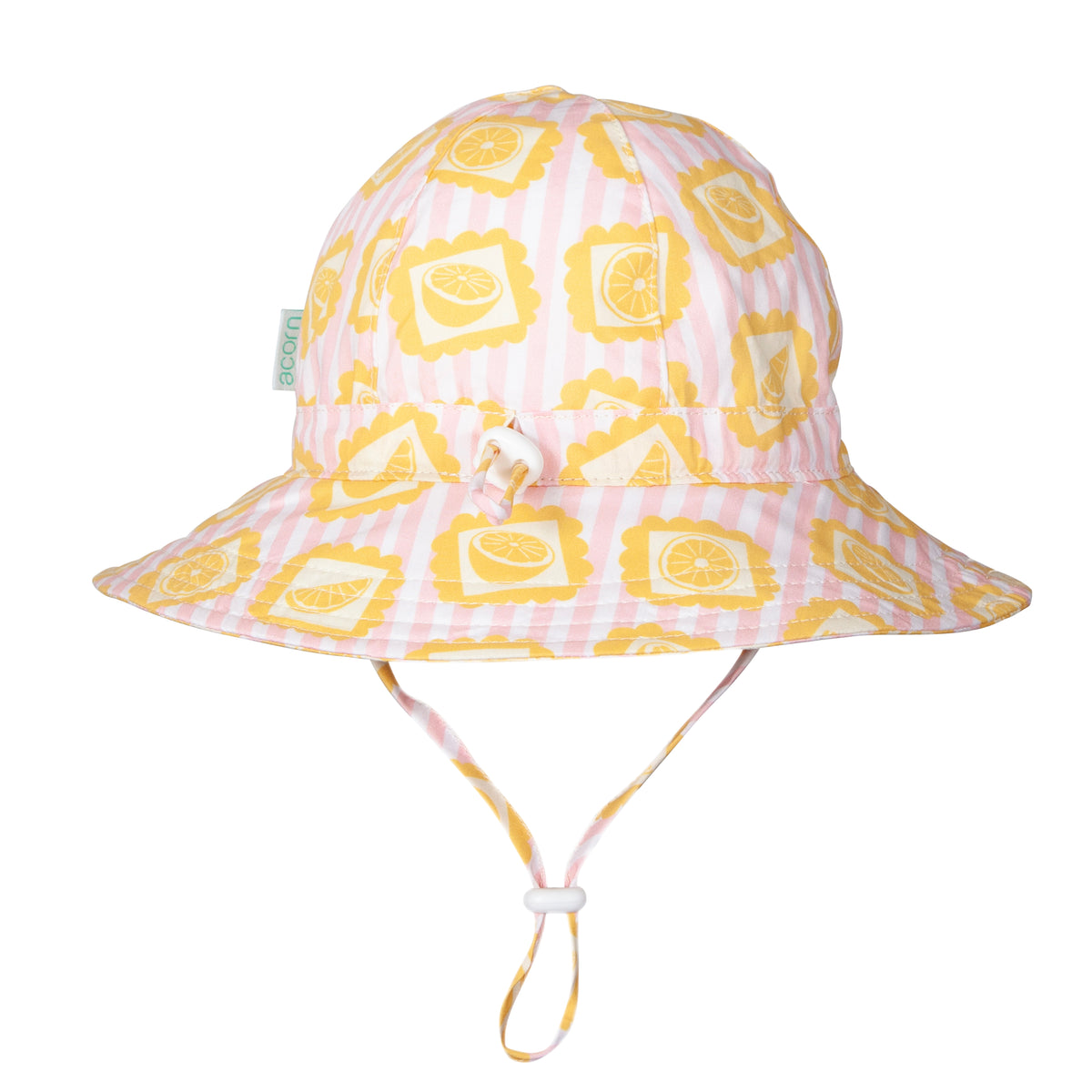 Acorn Lemonade Stripe Wide Brim Sunhat