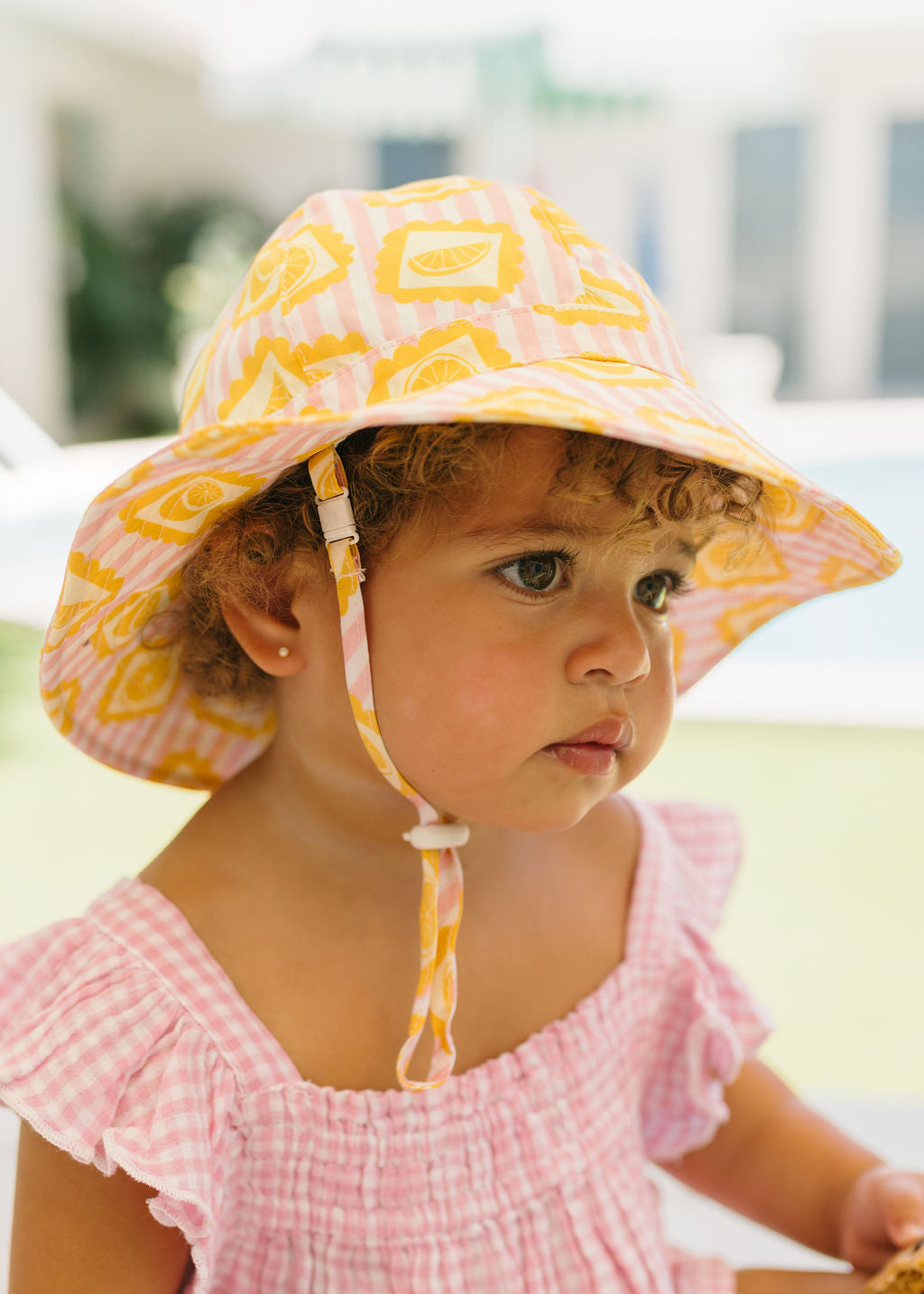 Acorn Lemonade Stripe Wide Brim Sunhat