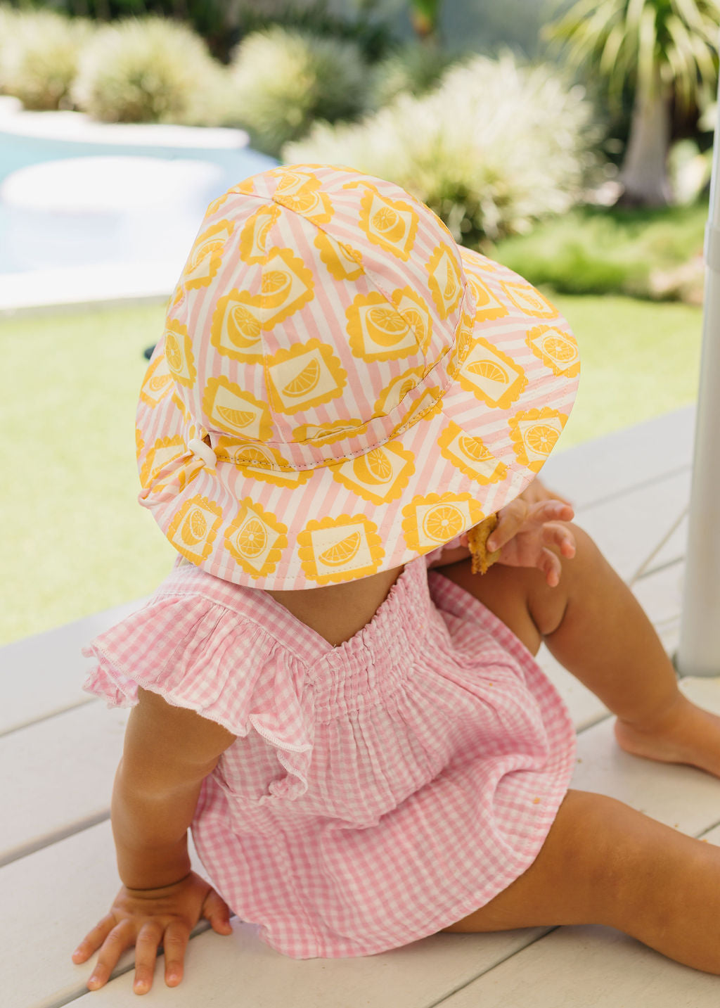 Acorn Lemonade Stripe Wide Brim Sunhat