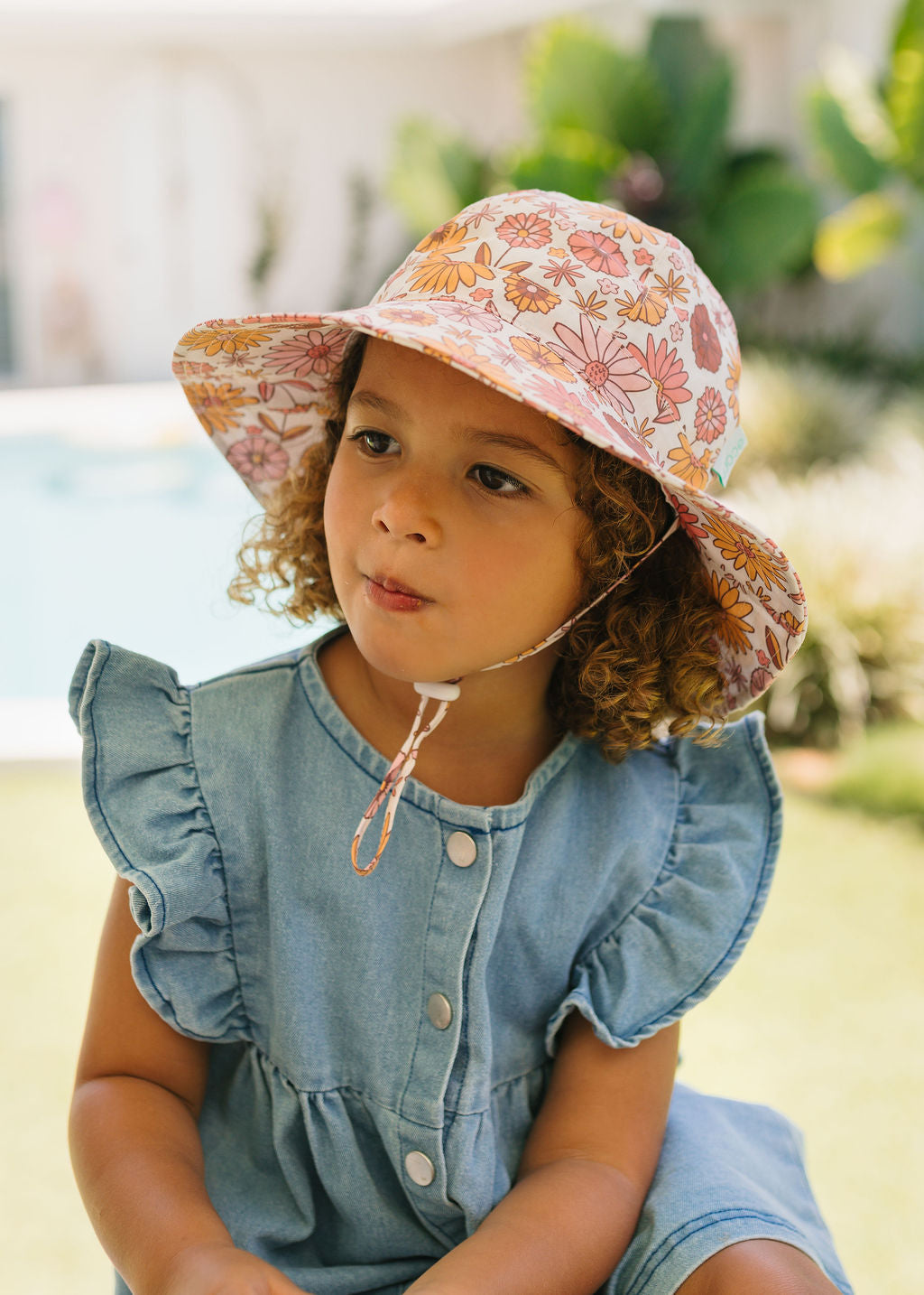 Acorn Retro Blooms Wide Brim Sunhat
