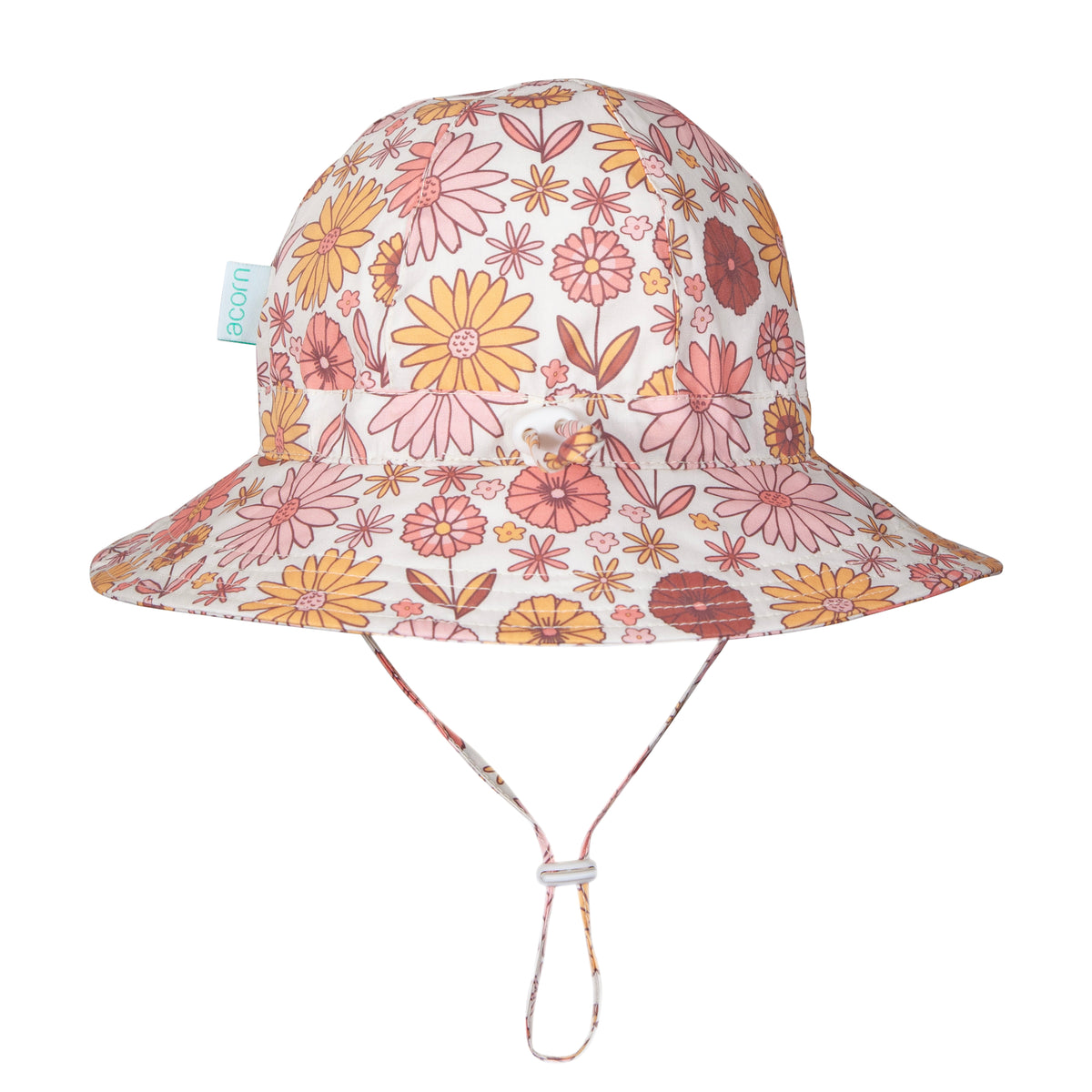 Acorn Retro Blooms Wide Brim Sunhat