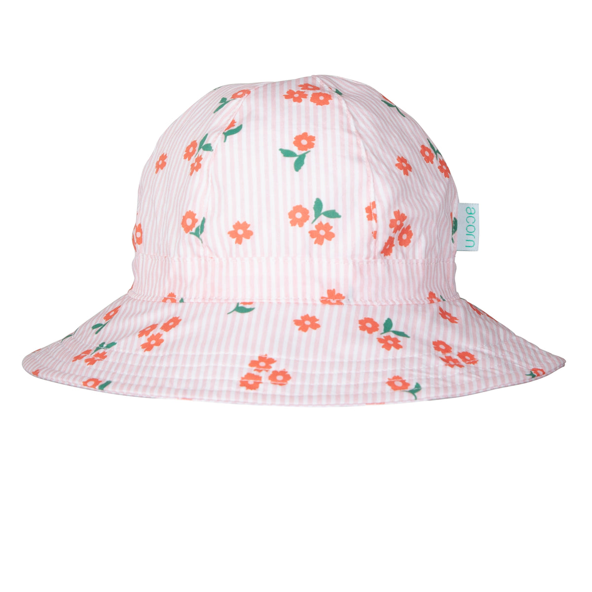 Acorn Striped Posy Wide Brim Sunhat