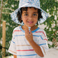 Acorn Blue Checked Palms Wide Brim Bucket Hat