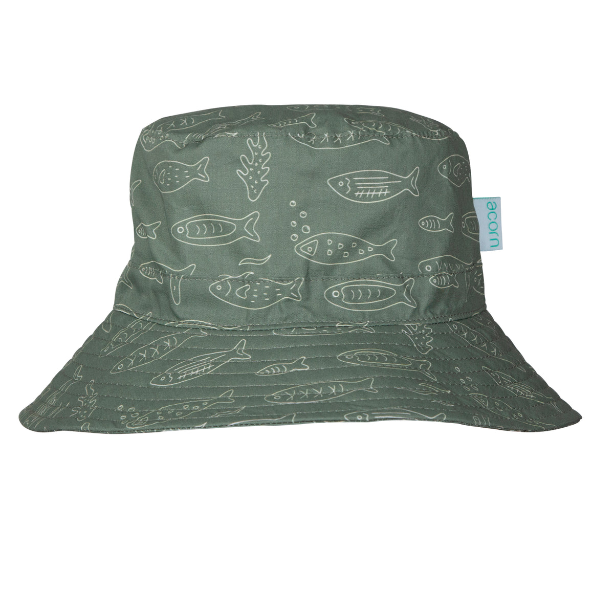 Acorn School Of Fish Wide Brim Bucket Hat