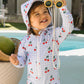 Acorn Cherry Checks Swim Flap Cap