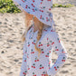 Acorn Cherry Checks Wide Brim Swim Hat