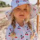Acorn Cherry Checks Wide Brim Swim Hat