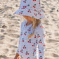 Acorn Cherry Checks Wide Brim Swim Hat