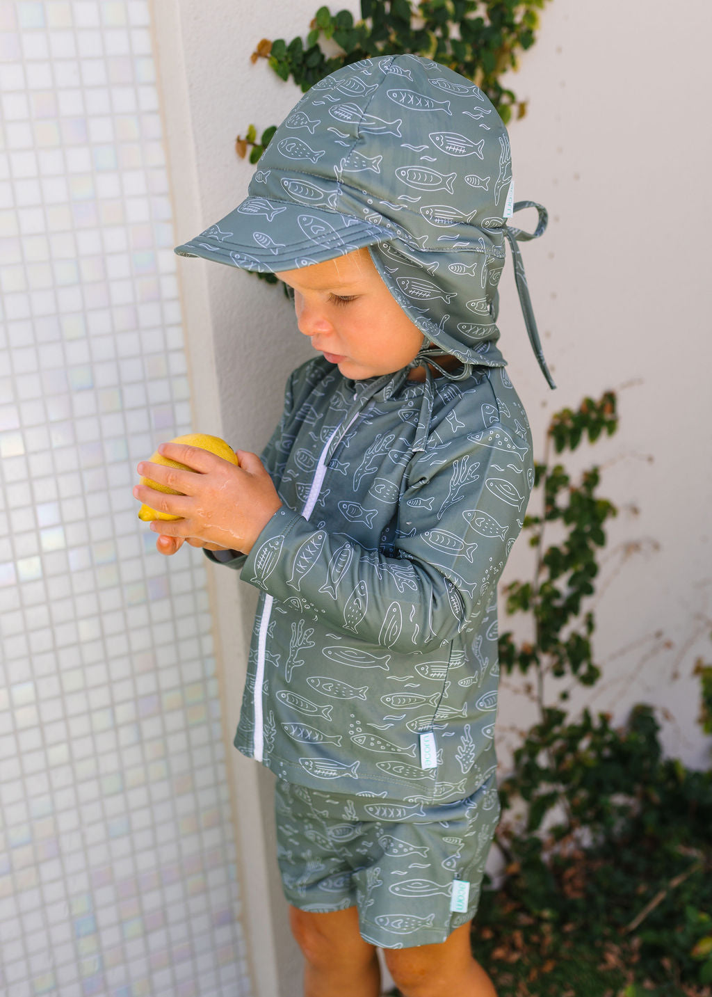 Acorn School Of Fish Swim Flap Cap