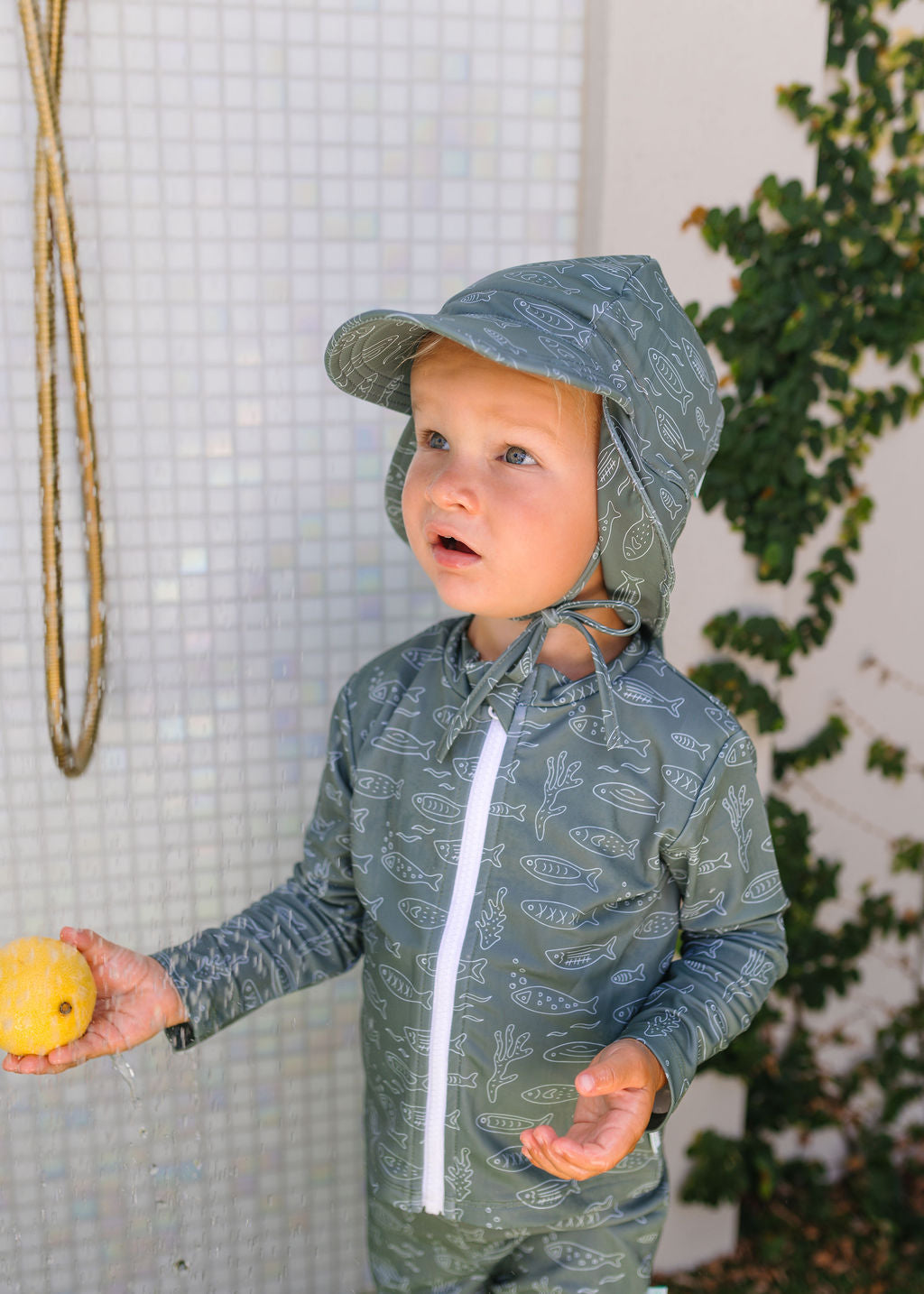 Acorn School Of Fish Swim Flap Cap