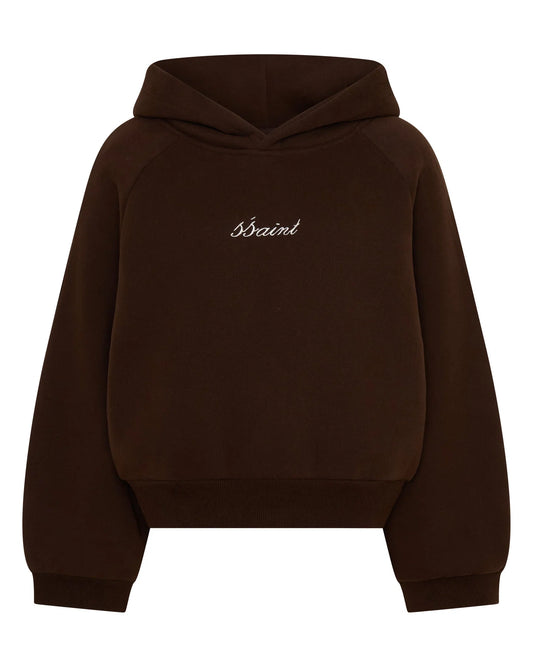 Sśaint Kids Tonal Hoodie Chocolate
