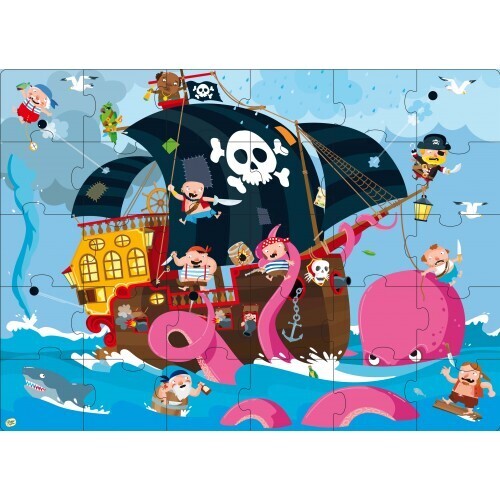 Sassi Giant Puzzle & Book Pirates
