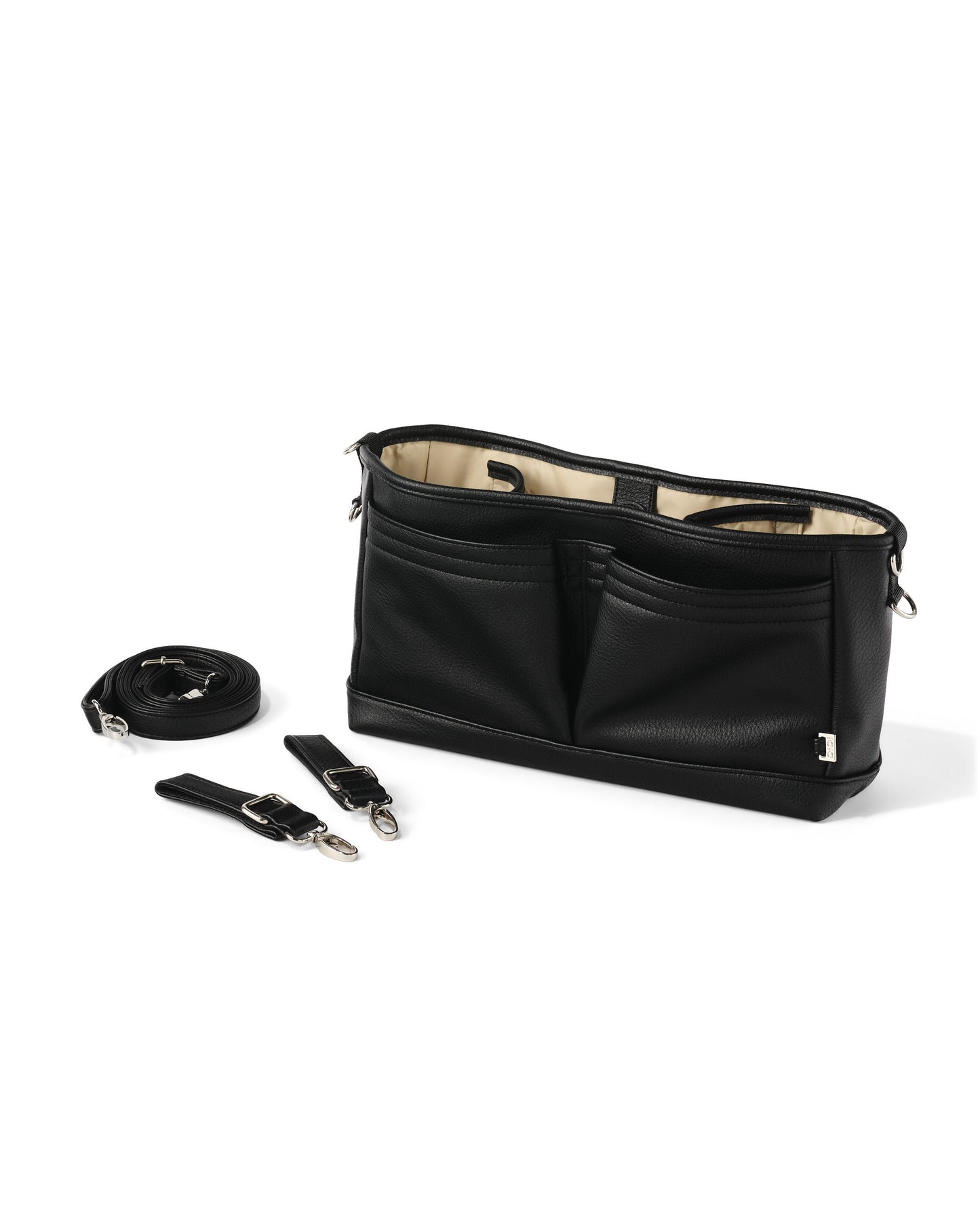 OiOi Dimple Vegan Leather Stroller Organiser Black